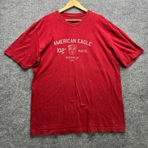 American Eagle T-Shirt Men's Size XL Red Short Sleeve ROTC Graphic Tee